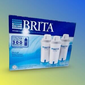 Brita Water Pitcher Replacement Filters 3 Pk White Pitchers Dispensers Open Box
